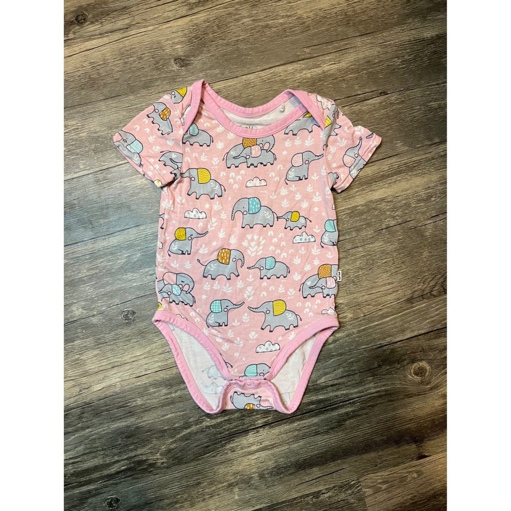 Pink‎ Elephant Snuggles Onesie Little Sleepies 12/18